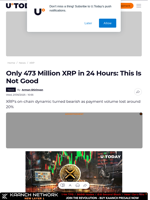 Only 473 Million XRP in 24 Hours: This Is Not Good