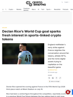 Declan Rice's World Cup goal sparks fresh interest in sports-linked crypto tokens