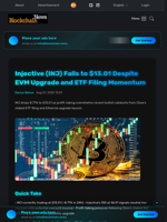 Injective (INJ) Falls to $13.01 Despite EVM Upgrade and ETF Filing Momentum - Blockchain.News
