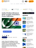 India Probes Binance Over Crypto Transfers From Pakistan – News Bytes Bitcoin News