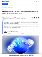 Risks and Opportunities of the Public Crypto Vehicles Trend
