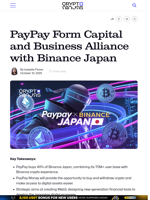 PayPay Form Capital and Business Alliance with Binance Japan