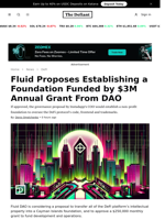 Fluid Proposes Establishing a Foundation Funded by $3M Annual Grant From DAO  - 