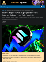Analyst Says $50M Long Squeeze Could Catalyze Solana Price Rally to $300
