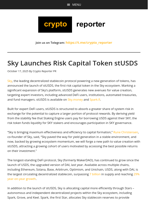 Sky Launches Risk Capital Token stUSDS