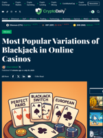 Most Popular Variations of Blackjack in Online Casinos - Crypto Daily