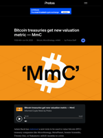 Bitcoin treasuries get new valuation metric — MmC