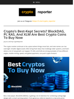 BlockDAG Leads PI, KAS, XLM in List of Best Crypto Coins to Buy Now