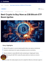Best Crypto to Buy Now as $3B Bitcoin ETF Boom Ignites : Bitcoin Pepe, CartelFi, PepeX