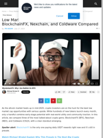 Low Market Cap Crypto Gems to Watch: BlockchainFX, Nexchain, and Coldware Compared | Live Bitcoin News