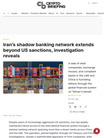 Iran's shadow banking network extends beyond US sanctions, investigation reveals