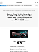 Zoomex Teams Up With MoneyGram Haas F1 Team To officially Launch The Zoomex World Trading Championship (ZWTC 2025)