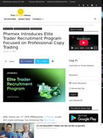 Phemex Introduces Elite Trader Recruitment Program Focused on Professional Copy Trading