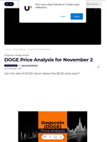 DOGE Price Analysis for November 2 - U.Today