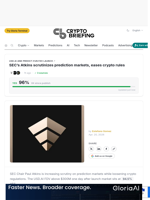 SEC's Atkins scrutinizes prediction markets, eases crypto rules