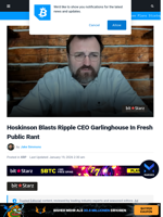 Hoskinson Blasts Ripple CEO Garlinghouse In Fresh Public Rant
