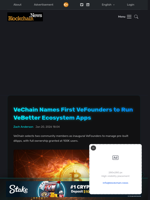 VeChain Names First VeFounders to Run VeBetter Ecosystem Apps - Blockchain.News