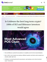 Is Coldware the best long-term crypto? 1000s of SUI and Bittensor investors would agree - CoinJournal
