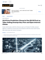 XLM Price Prediction: Pinned at the $0.18 Pivot as Taker Selling Swamps Buy Flow and Open Interest Climbs - Blockchain.News