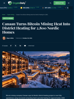Canaan Turns Bitcoin Mining Heat Into District Heating for 2,800 Nordic Homes - Crypto Daily