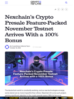 Nexchain's Crypto Presale Feature-Packed November Testnet Arrives With a 100% Bonus