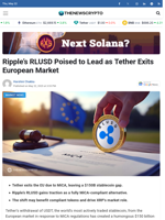 Ripple’s RLUSD Poised to Lead as Tether Exits European Market - TheNewsCrypto
