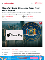 MoonPay Bags BitLicense From New York: Report - Coinspeaker