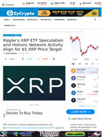 Ripple's XRP ETF Speculation and Historic Network Activity Align for $5 XRP Price Target ⋆ ZyCrypto