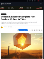 Verizon & Ericsson Complete First Outdoor 6G Test in 7 GHz  - DailyCoin