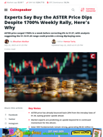 ASTR Rallies 1700%, Experts Say Buy the Dip