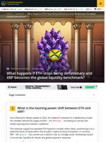 What Happens If ETH Inflates and XRP Leads Liquidity