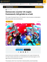 Crypto Framework on Hold Amid Partisan Gridlock
