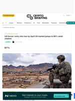 US forces' entry into Iran by April 30 market jumps to 86% amid clashes