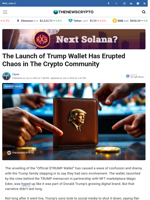 The Launch of Trump Wallet Has Erupted Chaos in The Crypto Community