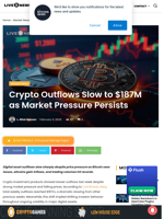 Crypto Outflows Slow to $187M as Market Pressure Persists | Live Bitcoin News