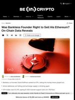 Was Bankless Founder Right to Sell His Ethereum? On-Chain Data Reveals