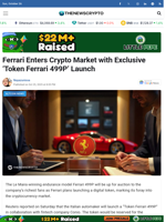 Ferrari Enters Crypto Market with Exclusive 'Token Ferrari 499P' Launch - TheNewsCrypto