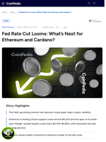 Fed Rate Cut Looms: What’s Next for Ethereum and Cardano?