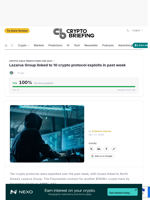 Lazarus Group linked to 10 crypto protocol exploits in past week