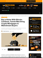 Coinbase, Fannie Mae Launch Bitcoin-Backed Mortgages