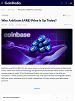 Why Arbitrum (ARB) Price is Up Today?