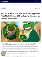 BTC, ETH, XRP, SOL, and ADA: SEC Approves First Multi-Crypto ETP as Pepeto Emerges as the Top Investment