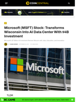 Microsoft (MSFT) Stock: Transforms Wisconsin Into AI Data Center With $4B Investment