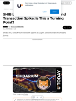 SHIB Layer 2 Posts 216% in Weekend Transaction Spike: Is This a Turning Point? - U.Today
