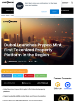 Dubai Launches Prypco Mint, First Tokenized Property Platform in the Region | Live Bitcoin News