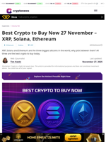 Best Crypto to Buy Now – XRP, Solana and Ethereum