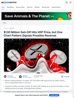 XRP Price Hit by $130 Million Sell-Off, but One Hope Remains