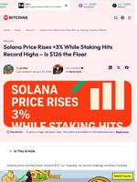 Solana Price Rebounds Near $127 as Staking Steadies Market