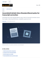 AssemblyAI details Voice Standard Bench picks for transcript correction - Blockchain.News