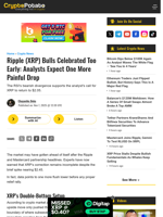 Ripple (XRP) Bulls Celebrated Too Early: Analysts Expect One More Painful Drop